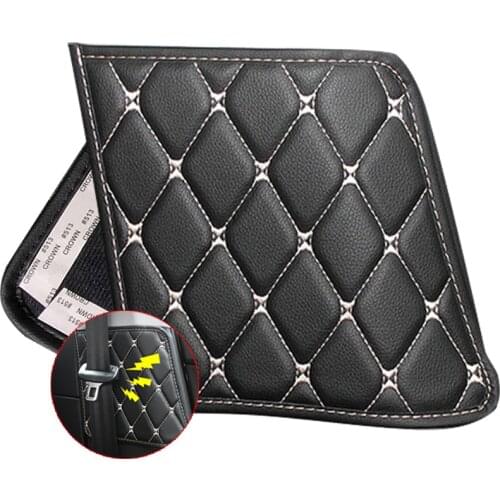 1 Pair Car Seat Belt Side Protection Pad Automobiles Interior Accessories PU Leather Pads for Skoda Kodiaq 2017 2018