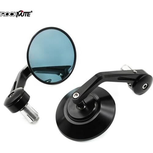 Universal Motorcycle Mirror Aluminum Black Handlebar End Rearview Side Mirrors Cafe Racer For BMW K1200R R NINE T S1000R S1000RR