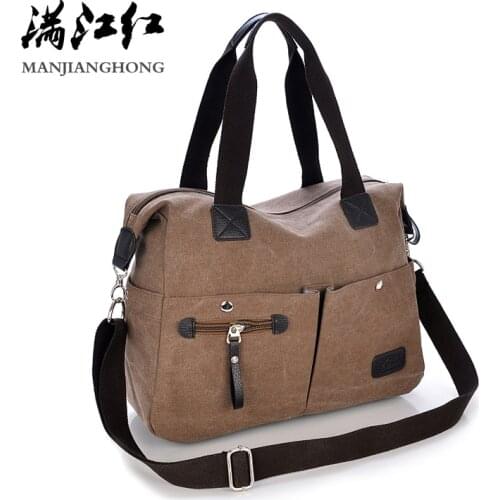 Large Casual Women Canvas Shoulder Bag Vintage Retro Men Messenger Bags Leisure Crossbody Bags For Ladies Handbags Tote Bag 1053