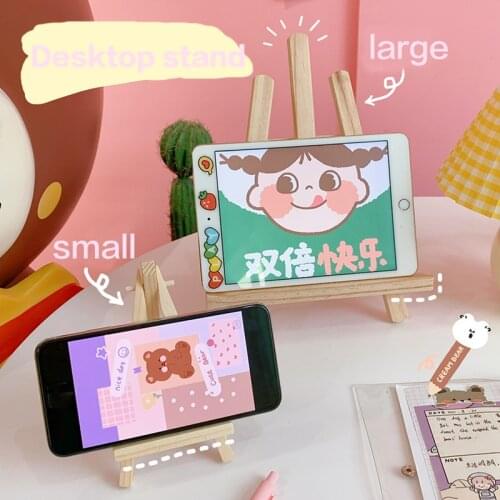 New Wooden Holder Cute Collapsible Multi-function Tablet PC Stand Holder Book Universal Desktop Phone Ipad Easel Holder Supplies
