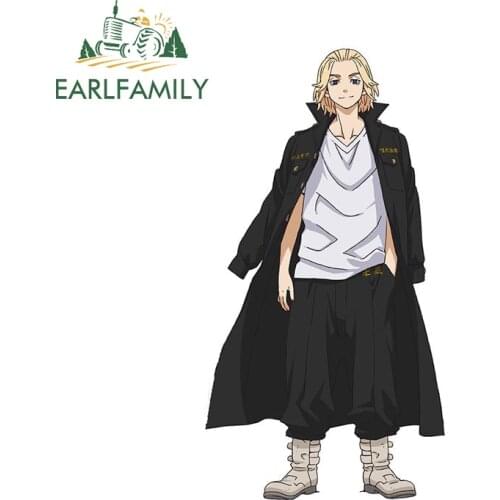 EARLFAMILY 13cm x 7cm Auto Decal Tokyo Revengers Mikey Character Wall Car Sticker Windows Trunk VAN JDM Anime Car Accessories