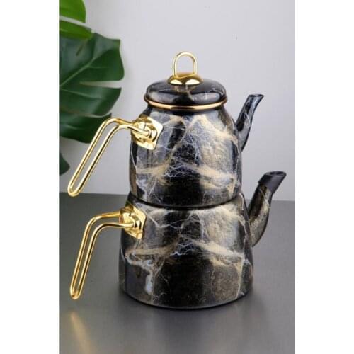 ENAMEL TEAPOT ELITE THICK VESSEL MARBLE PATTERN kitchen mother teapot tea coffee tea maker kettle