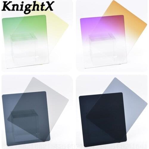 KnightX gradient nd red yellow filter holder for Canon camera Nikon Sony cokin p set photo Lens color dslr accessories nd8 16