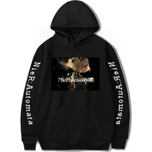 NieR:Automata Game 2D Printing Autumn Men/Women Fashion Unisex Hoodies cool Long Sleeves leisure Pollover Sweatshirt Plus Size
