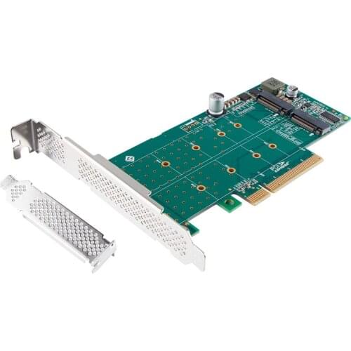 NVMe SSD Adapter Card, PCI Express x8, Dual M.2 NVMe connector, NV95N8