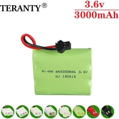 M Model ) 3.6v 3000mah NiMH Battery For Rc toy Car Tanks Trains Robot Boat Gun Ni-MH AA 2400mah 3.6v Rechargeable Battery 1Pcs