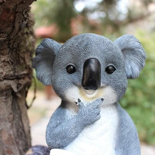 Cute Solar Garden Statue LED Lights Koala Bear Haning Figure Solar Lamp Outdoor Patio Statue For Garden Home Decoration Crafts