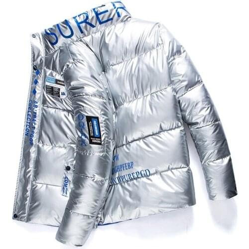 BALDAUREN 2021 Winter New Thick Jacket Mens Fashion Down Cotton Jacket Bright Face With Hood Korean Version Of All-Match