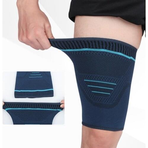 Thigh Support Knit Compression Leggings Leg Protector Outdoor Running Thigh Brace High Elasticity Sports Safety
