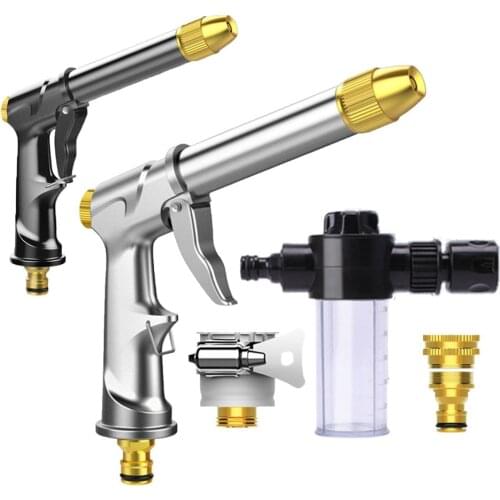 Portable High Pressure Water Gun Garden Watering Hose Nozzle High Pressure Washer Water Spray Gun Sprinkler Foam Water Gun