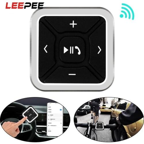 LEEPEE Steering Wheel Remote Control Smartphone Control Wireless Bluetooth for Media MP3 Music Play for Android IOS Car Styling