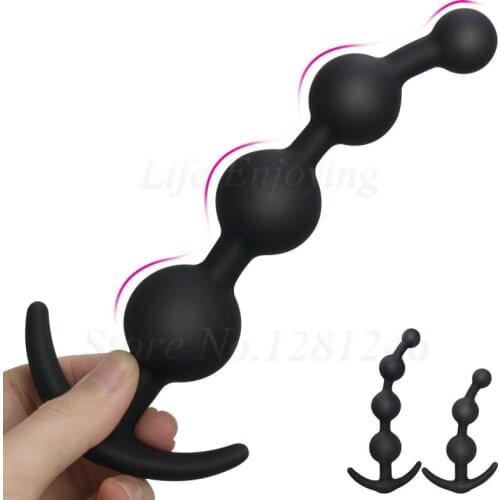Unisex Silicone Big Anal Beads NO Vibrator Anal Dildos Butt Plugs Sex Toys For Women Men Gay Male Prostate Massager Vagina Balls