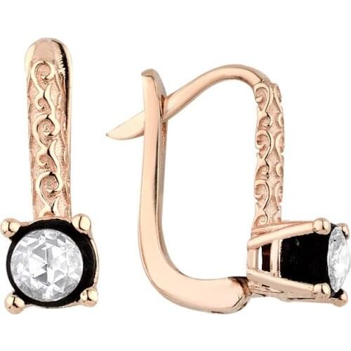 Symbol Gold 0.30 Carat Diamond Solitaire Earring Piece Jewelry Rope Chain Charm Earring Jacket Bead Figure For Women