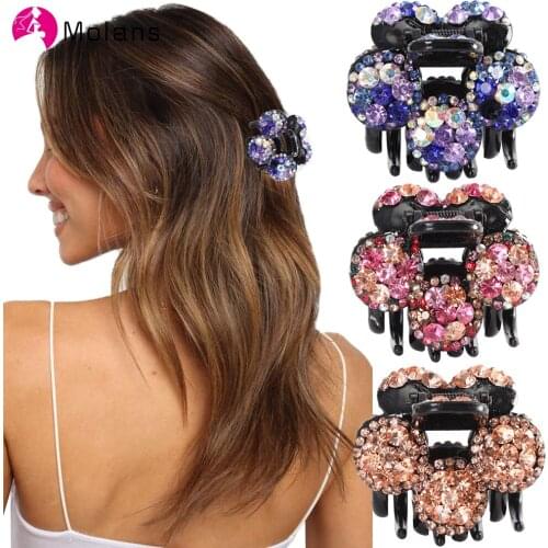 Molans Vintage Hair Clips Women Girls Fashion Acetate Hair Claw Clamps Crab High Quality Hairpins Barrette Hair Accessories Gift