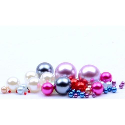 1.5-12mm Multi size about 50-1000Pcs Small bag No holes Pearls Round Beads spacer Loose Beads For Craft shoes bag hat Decoration