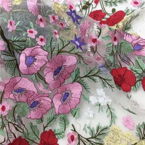 1yard heavy work water soluble embroidery hollow mesh embroidery fabric handmade DIY lace fabric clothing cloth wedding dress
