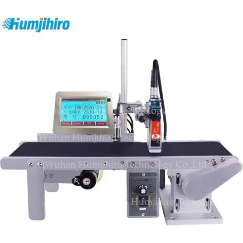 12.7mm Thermal Inkjet Printer with Mini Conveyor Belt Industry Conveyor Assembly Production Line Adjustable Speed Conveyor Belt