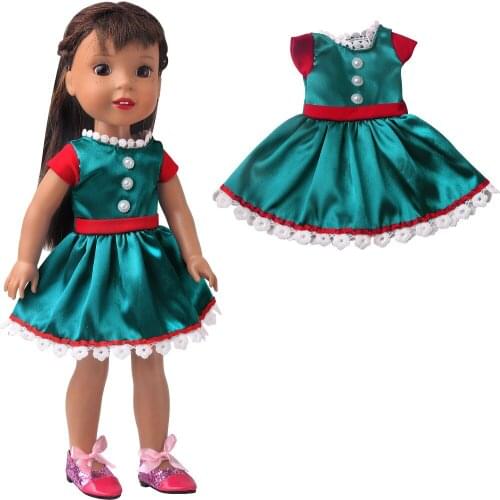 14.5 Inch Nancy American Paola Reina Doll Skirt Vintage Emerald Baroque Court Dress Born Baby Girls Toys Accessories Gift x84