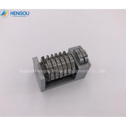 2 Pieces 6 digits Forward Platen printing machine bronzing full steel material Numbering machine 4X8 Cicero