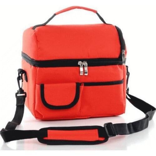 2 Layers Insulated Cooler Bag Thermal Lunch Box Picnic Food Storage Tote Bag Wholesale Bulk Lot Accessory Supply Product
