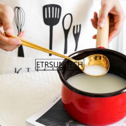 50pcs Stainless Steel Soup Spoon Large Capacity Spoon Creative Dinnerware Tableware Restaurant Supplies