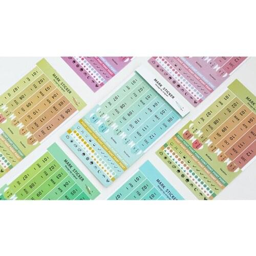 8-Sheet Mini DIY Paper PVC Monthly Calendar Index Tabs Reminder Stickers