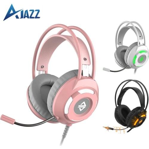 Ajazz AX120 Gamer Headset Professional LED Gaming Headphones for Computer PS4 PC Games with Mic Noise Cancelling Game Earphones