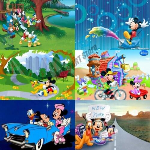 Diamond Painting Disney Donald Duck Mickey Minnie Cross Stitch Kits DIY Diamond Mosaic Embroidery Full Square Home Decoration