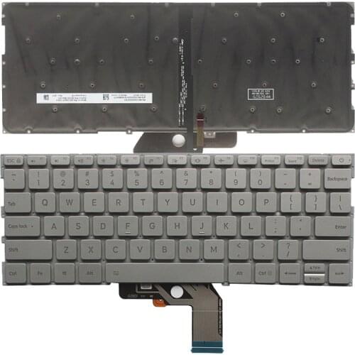 US laptop keyboard for xiaomi MI air 13.3 keyboard with backlight silver