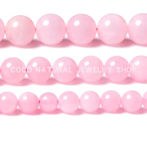 LanLi natural jewelr Rose Pink Quartz Loose Beads Natural Stones Suitable for DIY Fashion bracelet necklace Accessories