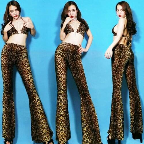 Jazz Dance Costumes Female Leopard Outfits Ladies Bar Female DJ Singer Stage Nightclub DSgogo Performance Clothing Wear DNV11542