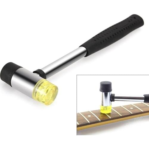Electric Guitar Bass Banjo Ukulele Fret Hammer with Double Plastic Hammerhead Guitar Repair Tools