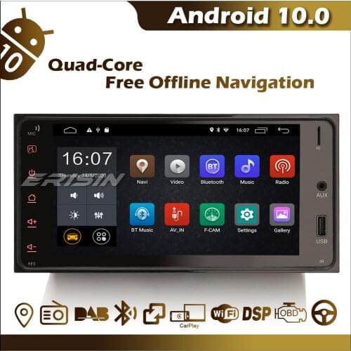 Erisin ES2643C Android 10.0 Car Stereo Head Unit GPS DSP WiFi Bluetooth OBD2 DAB+ TPMS USB For TOYOTA COROLLA EX RAV4 VITZ HILUX