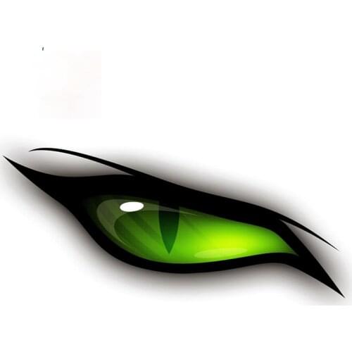 Fuzhen Boutique Decals Exterior Accessories Green Eyes Car Stickers Laptop Waterproof Decal Occlusion Scratch Vinyl Car Wrap
