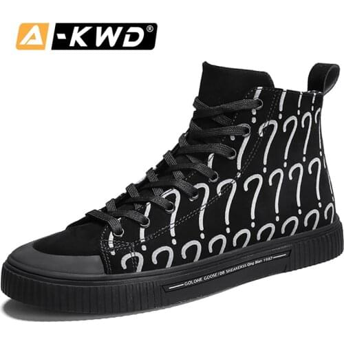 Fashion High Top Mens Trainers Autumn Breathable Mens Leather Shoes Men Luxury Shoes Black Sneakers Chassure Homme Men Sneakers