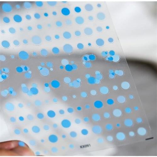 New 3D Bohemia Self-Adhesive Colorful Circle Love Heart line Design Stripe Nails Stickers Acrylic Decorations Manicure