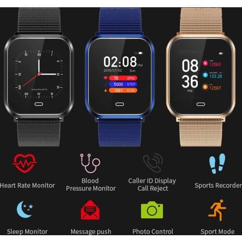 New 1.3 inch Smart Watch Full Touch Fitness Heart Rate Blood Pressure Moniter Smart Clock Men Women GTS Smartwatch Waterproof