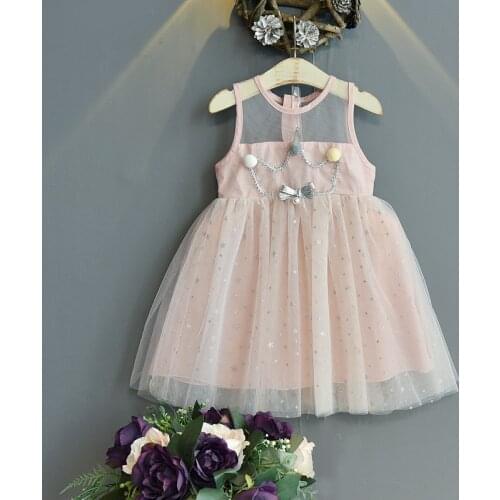 Girl Clothes Girls Dresses 2021 Summer Casual Star Bow Comfortable Dress Kids Sweet Costume Children Party Princess Dress