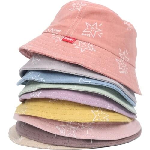 Baby Boy Girl Hat Cap for Children Kids Toddlers Panama Bucket Fishing Floppy Sun Hat Boys Girls Cartoon Fashion 3-8 Years