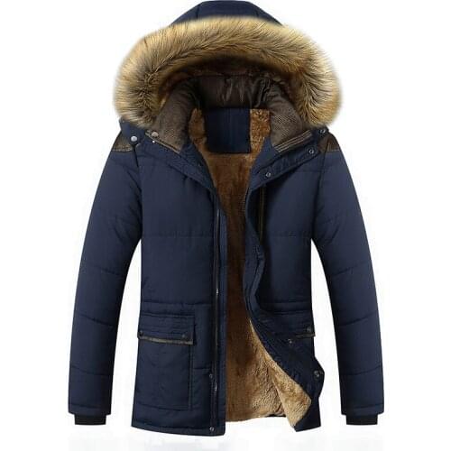 Pop Fur Collar Hooded Parka Jackets Men Winter Thick Warm Windproof Quality Casual Mens Jackets And Coats Plus Size 4XL 5XL