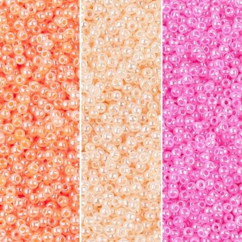 Imitation jade glass rice ball bag 2mm imitation jade cream bright color rice beads DIY hand beaded material wholesale