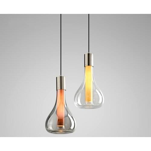 Nordic Design Glass Pendant Lights Simple Creative Led Light Fixtures Living/Dining Room Bar Bedroom Bedside Restaurant Salon