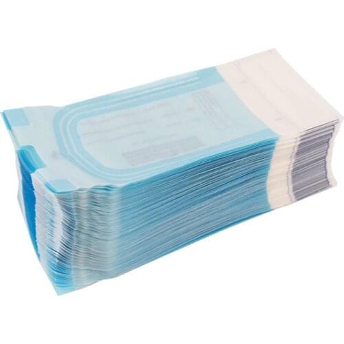 200Pcs 57mm*130mm Dental Disposable Sterile Bag Ziplock Pocket Medical-grade Sterilized Pouch Bags Puncture self-sealing Tattoo