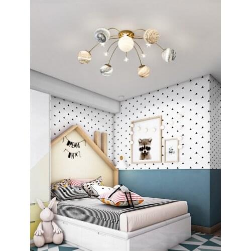 [Stainless steel] bedroom ceiling light luxury room light restaurant simple creative square lamps