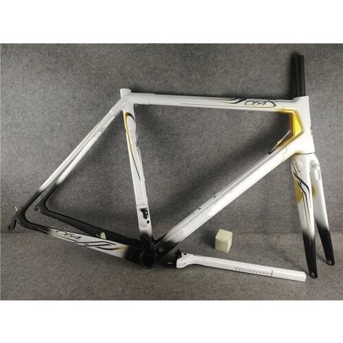 C64 Frame 2021 White Black Carbon Road Bike Frames Full Carbon Fiber Bicycle Frameset V Brake BB386