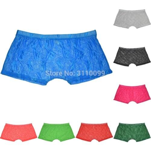 Jacquard Mens See-through Boxers Frivolous breathable Unconstrained Underwear