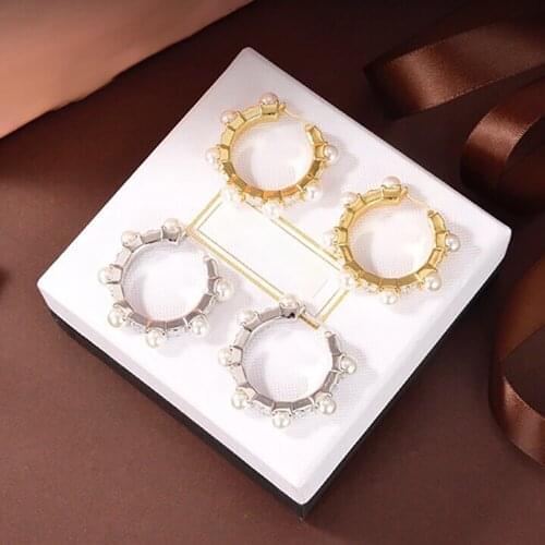 Hot Brand Gold Color Fashion Wedding Jewelery Woman Pearls Earrings Geisha Dream Party High Quality Chain Pearls Studing Jewelry