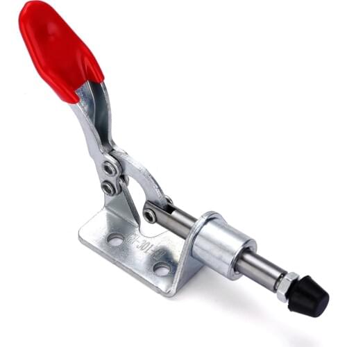 1pcs 45kg GH-301A Vertical Toggle Clamp Hand Tool Holding Capacity 45kg Bar Red Handgrip Push Pull Toggle Fixture Clamp