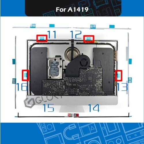 10set/lot LCD Screen Adhesive Stickers Tape Paper For Apple iMac 27" A1419 Display Screen 2012-2017 Year