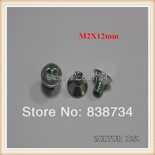 1000pcs m2*12mm 304stainless steel phillips countersunk falt head micro delectric machine screw